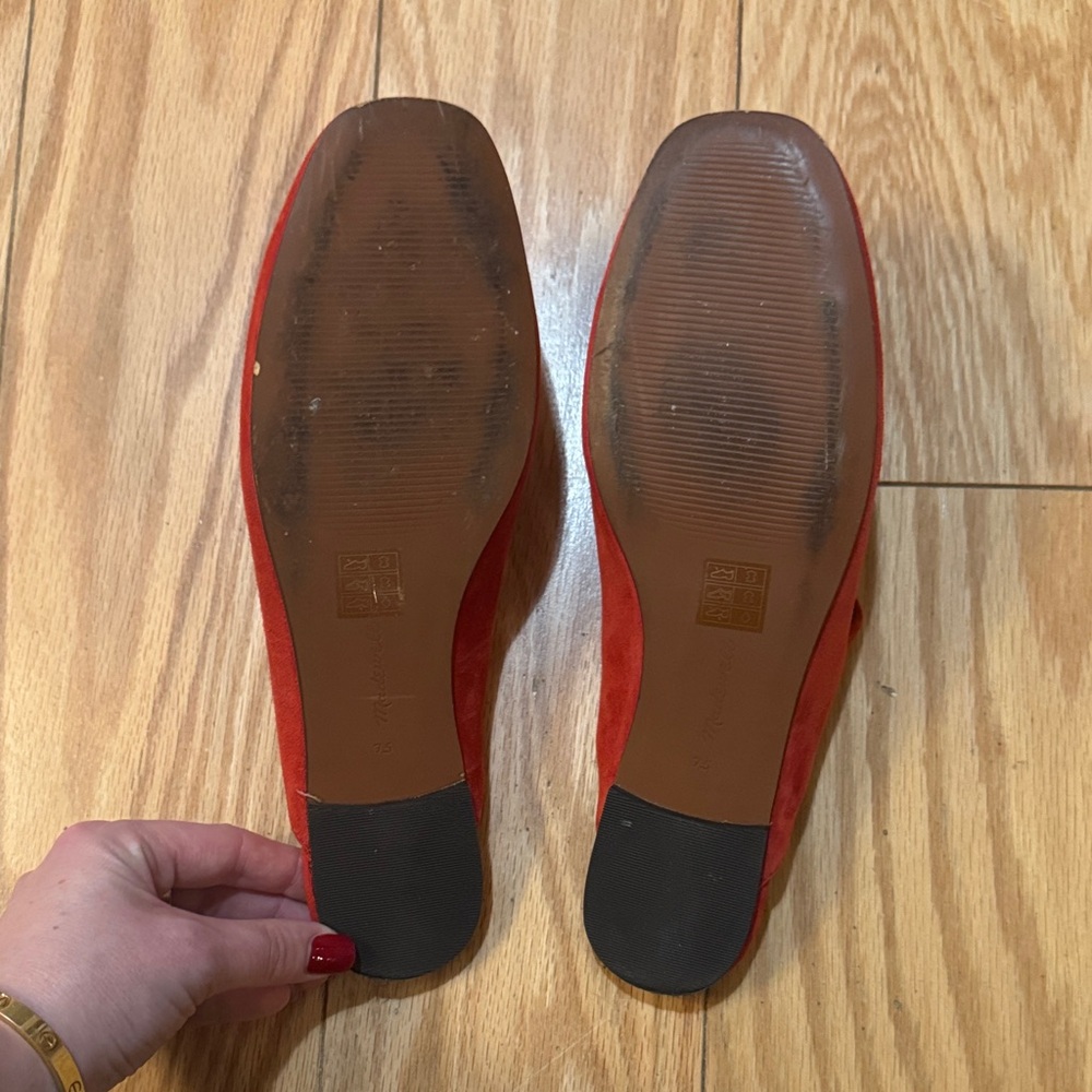 Madewell Women's Red Suede Flats - Picture 3 of 6